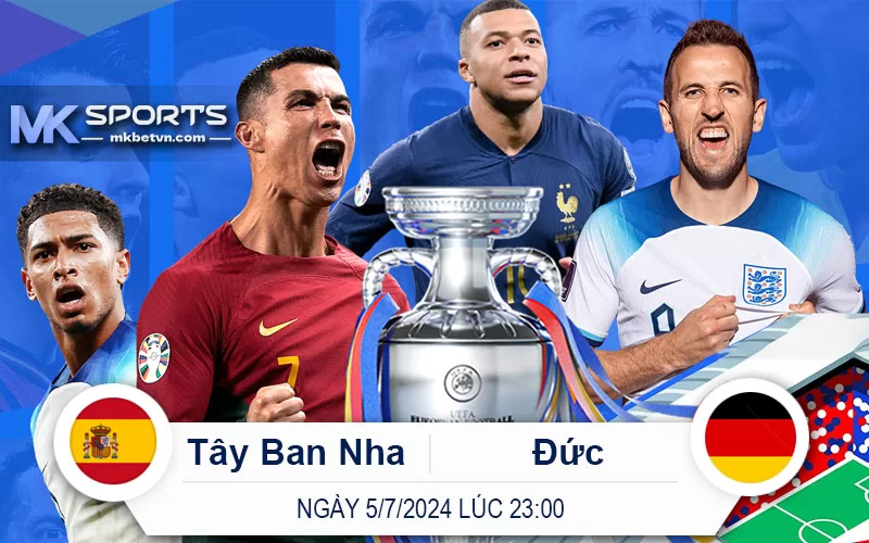 Soi Kèo Tây Ban Nha vs Đức 5 tháng 7 lúc 23 giờ - MK Sports - Euro 2024 Vòng Tứ Kết